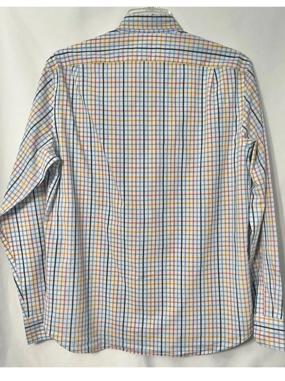 J. Crew Mens XL Casual Long Sleeve Plaid Shirt Slim Untucked Flex Washed Pastels